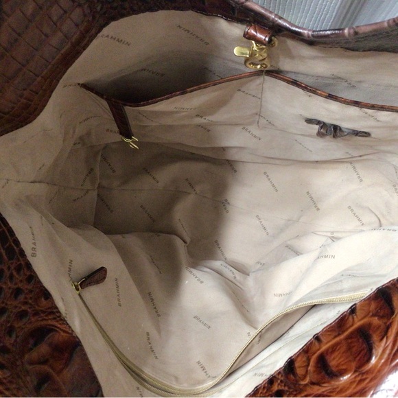 Tri-Color Leather Brahmin Tote - Picture 10 of 11